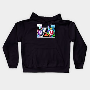 Black Cat Head CHICHI Kids Hoodie